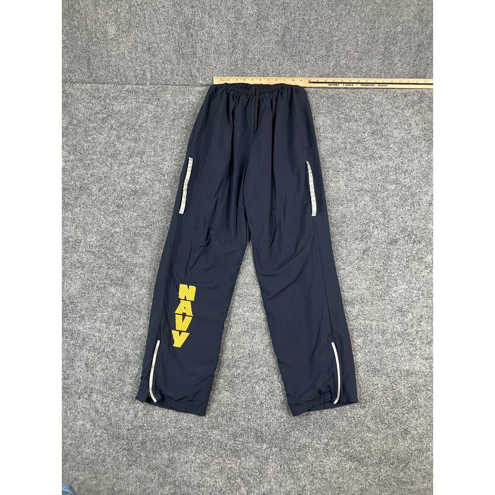 Navy‎ Track Pants Boys Size 12 Blue Windbreaker Athletic Reflective Logo Joggers